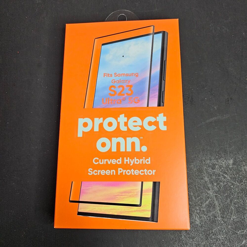 NIB Galaxy S23 Ultra 5G Curved Hybrid Screen Protector Protect Onn Samsung